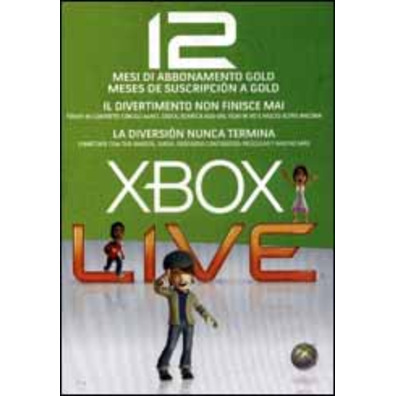 Cartão Prepago Xbox 360 Live Gold 12 meses