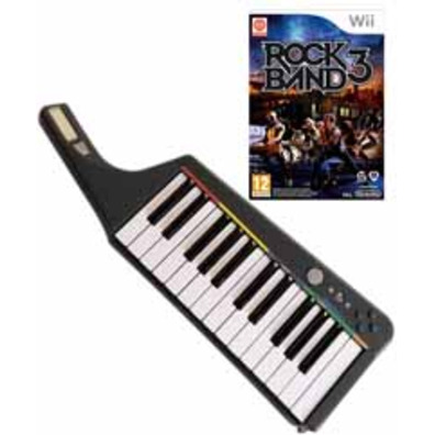 Rock Band 3 + Teclado Wireless Wii