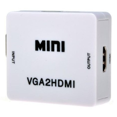 Mini adaptador VGA-HDMI con audio 3.5mm