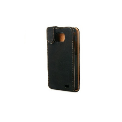 Funda de couro Flip Case Samsung Galaxy S II (Negro)