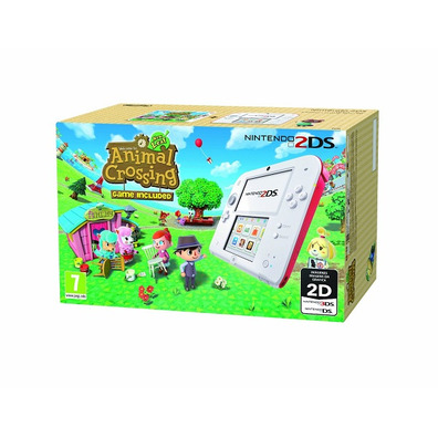 Nintendo 2DS Branco/Vermelho + Animal Crossing New Leaf