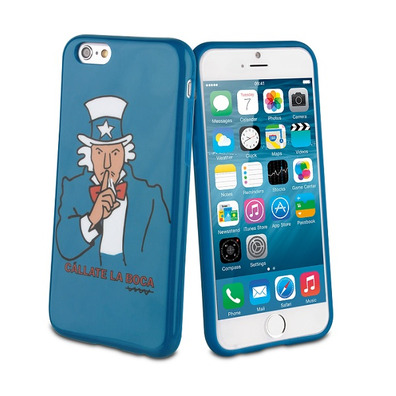 Funda Shhh Azul Cállate la boca iPhone 6