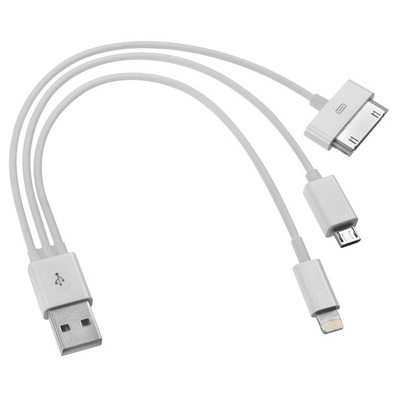 Multi Carregador USB a Lightning/MicroUSB/iPhone