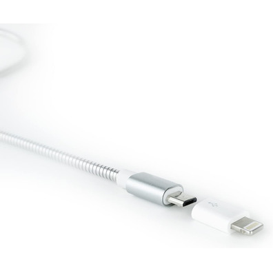 Raio Relâmpago a Micro USB Nanocable Blanco