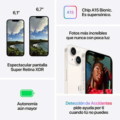 Apple iPhone 14 Plus 128GB 6,7 '' 5G (Produto Vermelho) Rojo MQ513QL/A