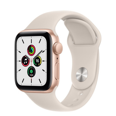 Apple Watch SE 2021 GPS 40mm Aluminio dorado Correa Blanco Estrella