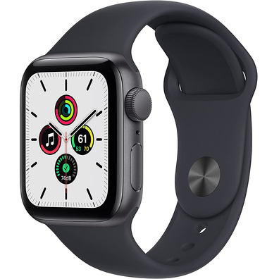 Apple Watch SE 2021 GPS 40 mm Caja de Aluminio Gris despor/ Correa Deportiva Negro Medianoche