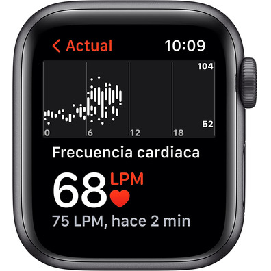 Apple Watch SE 2021 GPS 40 mm Caja de Aluminio Gris despor/ Correa Deportiva Negro Medianoche