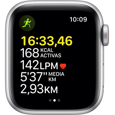 Apple Watch SE 2021 GPS/Cellular 40 mm Aluminio Plata / Correa Deportiva Azul Abismo