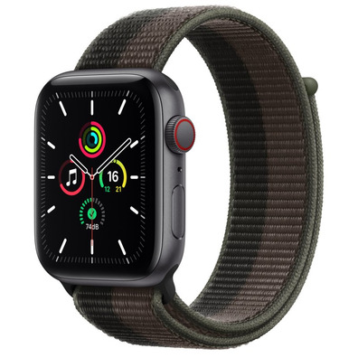 Apple Watch SE 2021 GPS/Cellular 44 mm Aluminio / Gris Tubo Correa Loop Deportiva Tornado Gris