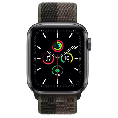 Apple Watch SE 2021 GPS/Cellular 44 mm Aluminio / Gris Tubo Correa Loop Deportiva Tornado Gris