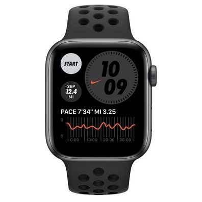 Apple Watch SE 44mm GPS Gris Meia con correa antracita y negro MYYK2TY/A