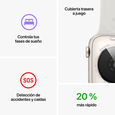 Apple Watch SE 2ª Gen GPS 44mm Aluminio Plata / Correa Deportiva Blanca