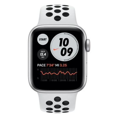 Apple Watch SE GPS/Cellular 40mm Caja Aluminio Plata / Correa Nike Deportiva Platino Puro y Negra