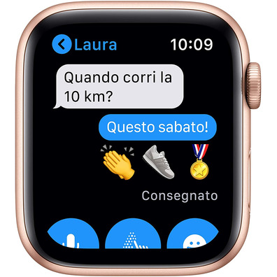 Apple Watch Series 6 GPS 44mm Caja de Aluminio en Oro / Correa Deportiva Rosa Arena