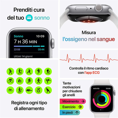 Apple Watch Series 6 GPS 44mm Caja de Aluminio en Oro / Correa Deportiva Rosa Arena