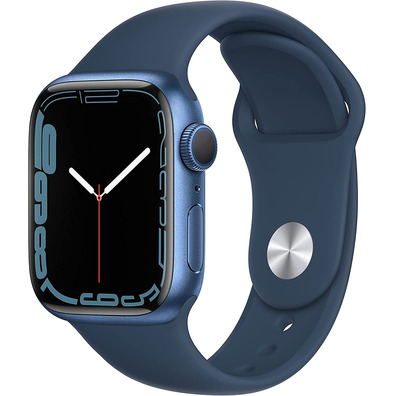 Apple Watch Series 7 GPS 41 mm Caja Aluminio en Azul / Correa deportiva Azul Abismo