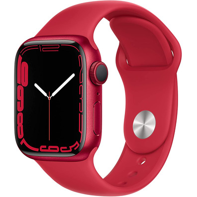 Apple Watch Series 7 GPS 41 mm Caja de Aluminio en Rojo / Correa deportiva Roja