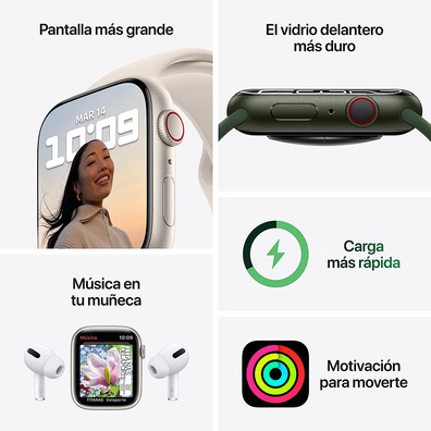 Apple Watch Series 7 GPS/Cellular 41 mm Caja de Acero Grafito / Correa Milanesa en Grafito