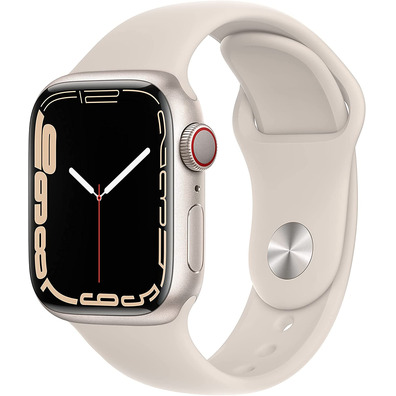 Apple Watch Series 7 GPS/Cellular 41 mm Caja de Aluminio en Blanco Estrella / Correa deportiva Blanc