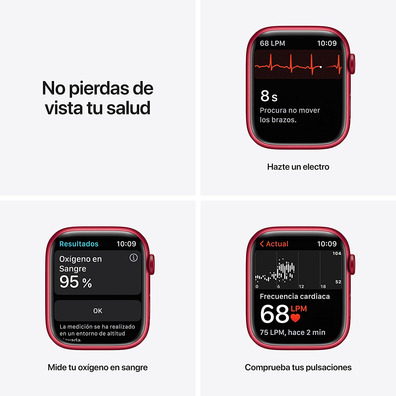 Apple Watch Series 7 GPS/Cellular 45 mm Aluminio Rojo / Correa deportiva Roja