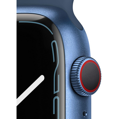 Apple Watch Series 7 GPS/Cellular 45 mm Caja de Aluminio en Azul / Correa deportiva Azul Abismo