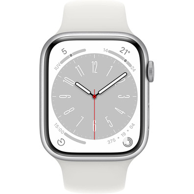 Apple Watch Series 8 GPS 45mm Plata / Correa Blanco