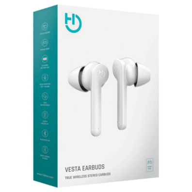 Auriculares Bluetooth Hiditec Vesta Branco BT5.0 TWS