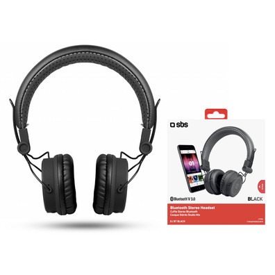 Fones de ouvido Estéreo Bluetooth SBS DJ - Preto