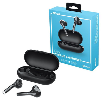 Auriculares In-Ear Trust Nika Touch Black BT5.0 TWS