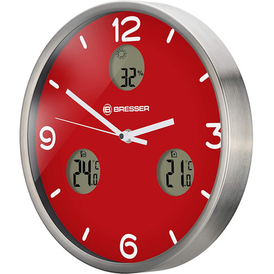 Bresser Reloj Climático Mytime IO NX Rojo