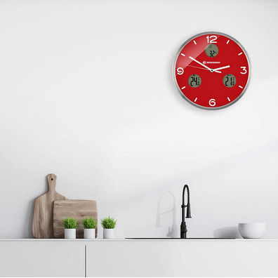 Bresser Reloj Climático Mytime IO NX Rojo