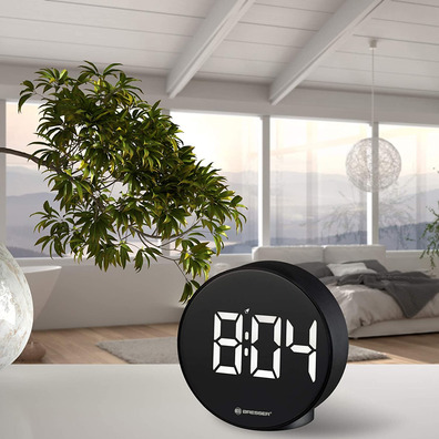 Bresser Reloj Despertador Mytime Eco FXR Negro