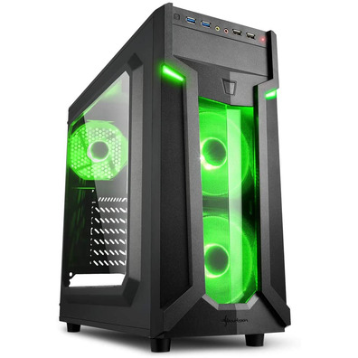 Caja ATX Sharkoon VG6-W RGB ATX/MicroATX/Mini-ITX Verde