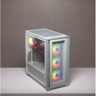 Caja Corsair ICUE 4000X RGB Temeado Glass Blanca