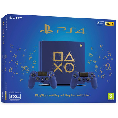 Consola PS4 Slim 500GB + 2 Dualshock 4 Edición Days of Play