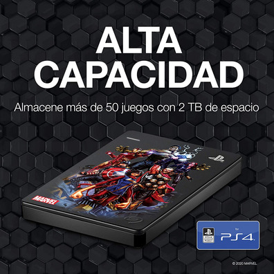 Disco Duro Externo Seagate Game Drive 2TB PS4 Vingadores