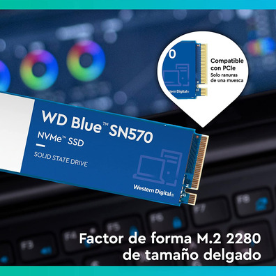 Disco Duro M2 Western Digital Azul 500 GB SN750 NVME PCIE 3