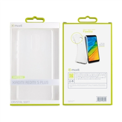 Caixa de Cristal Macio Transparente Xiaomi Redmi 5 Plus Muvit