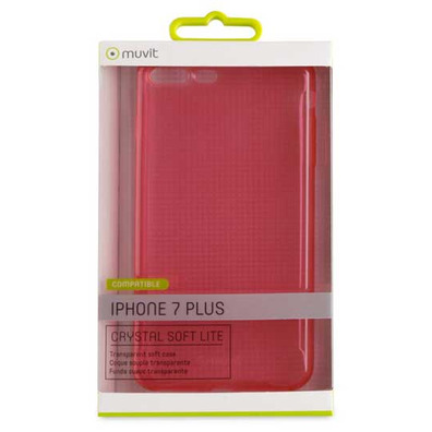 Funda Crystal Soft Lite Rosa Ultrafina iPhone 7 Plus Muvit