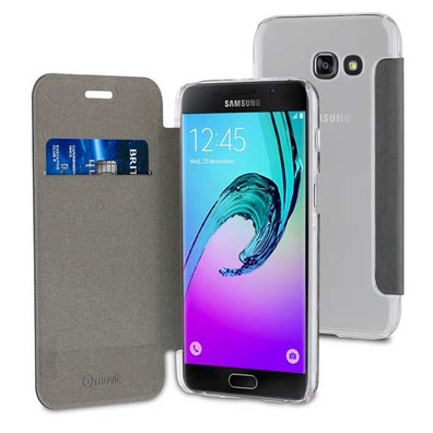 Funda Folio Gris Traseira Transparente Samsung Galaxy A5 2017 Muvit