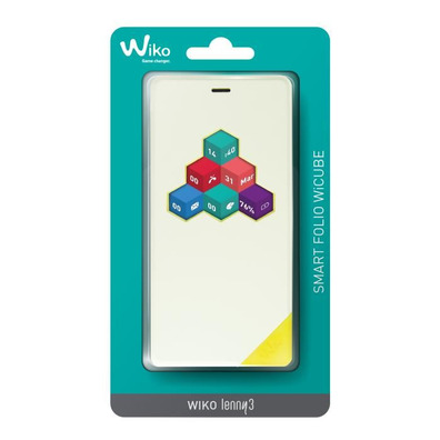 Funda Smart Folio WiCube Wiko Lenny 3 Blanca