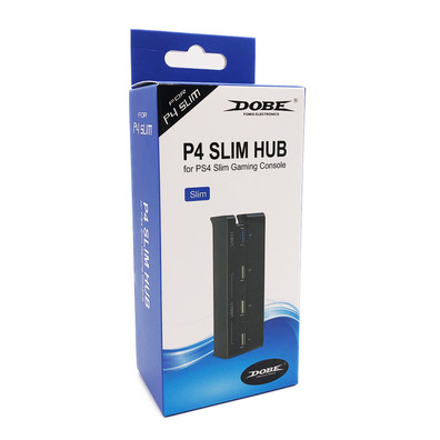 Hub USB 4 Portas Para PS4 Slim Preto