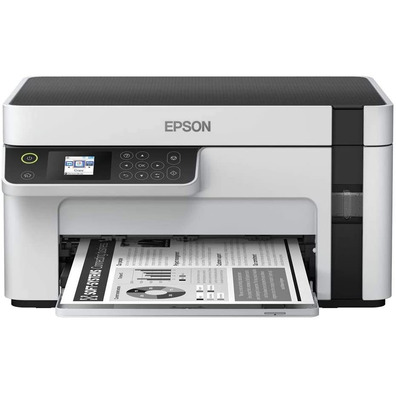 Impresora Reargável Monocromo Multifunción Epson Ecotank ET-M2120 WiFi Blanca