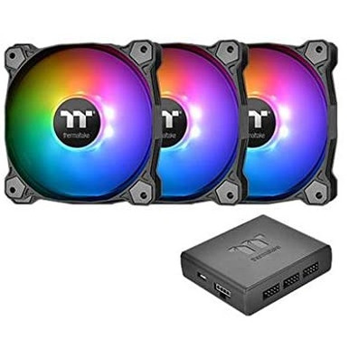 Kit 3 Ventiladores Thermaltake Pure Mais 12 cm RGB