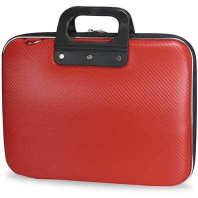 Maletín Carbono E-vitta Bag Carbón para Portáteis hasta 13,3 " Rojo