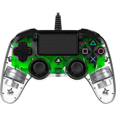 Mando Nacon Compact Wired Illuminado Verde Oficial PS4