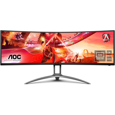 Monitor Gaming Curvo AOC AGON AG493UCX 49 " DQHD Multimídia Negro