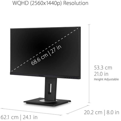 Monitor LED 27 '' Viewsonic VG2755-2K Negro