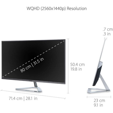 Monitor LED 32 '' Viewsonic VX3276-2K-MHD Plata